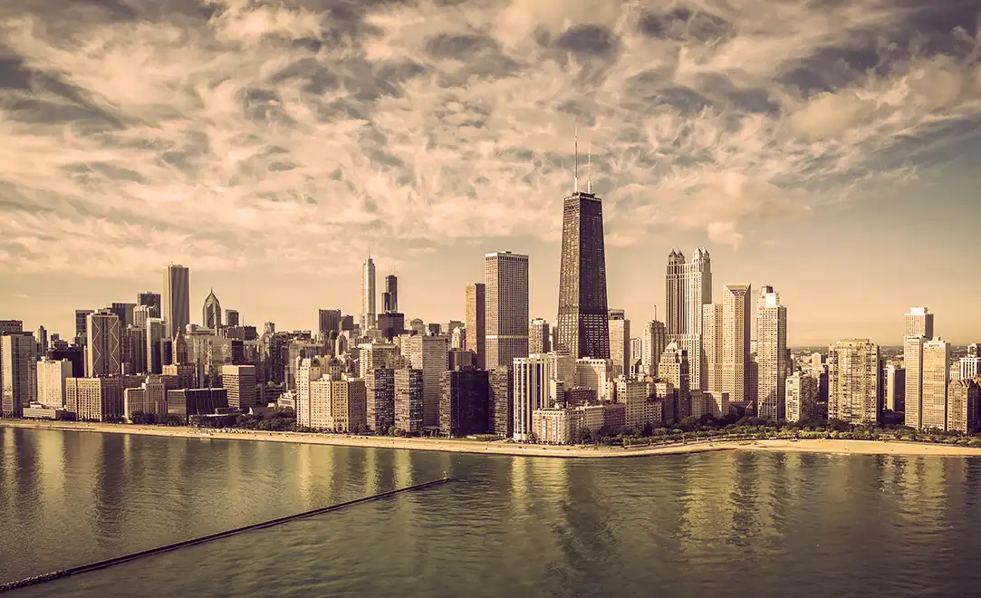 The Chicago skyline
